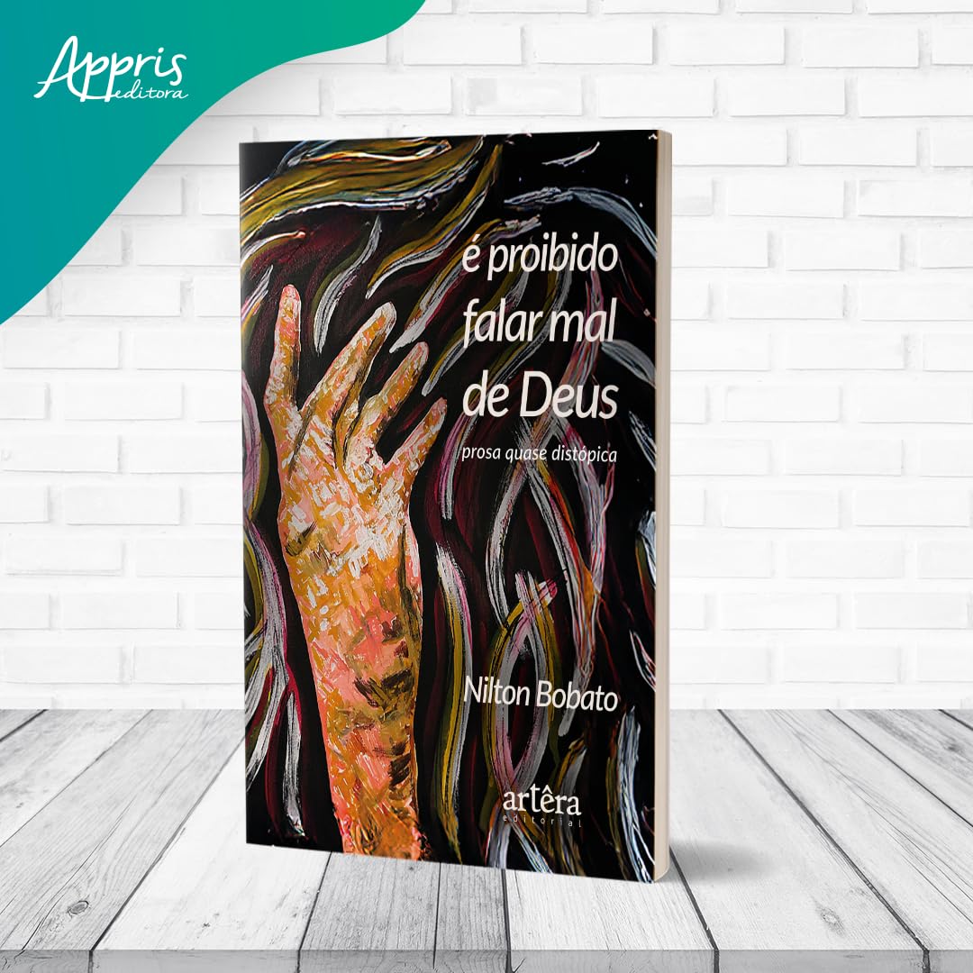 Banner com o livro em pé e uma logo da editora appris no canto superior